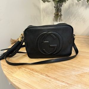 Authentic Gucci Disco Bag in Black Leather